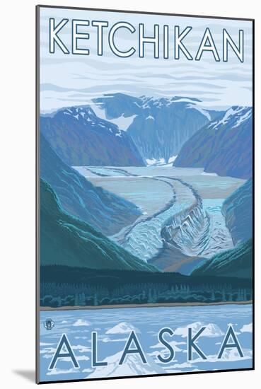 Glacier Scene, Ketchikan, Alaska-Lantern Press-Mounted Art Print