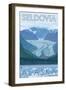 Glacier Scene, Seldovia, Alaska-Lantern Press-Framed Art Print