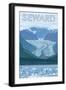 Glacier Scene, Seward, Alaska-Lantern Press-Framed Art Print