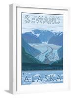 Glacier Scene, Seward, Alaska-Lantern Press-Framed Art Print