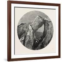 Glacier Structure on the Mer De Glace, Switzerland, 19th Century-null-Framed Giclee Print
