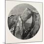 Glacier Structure on the Mer De Glace, Switzerland, 19th Century-null-Mounted Giclee Print