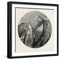 Glacier Structure on the Mer De Glace, Switzerland, 19th Century-null-Framed Giclee Print