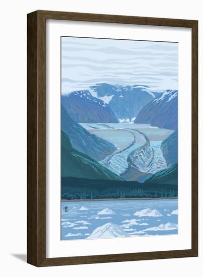 Glacier - Waterline-Lantern Press-Framed Art Print