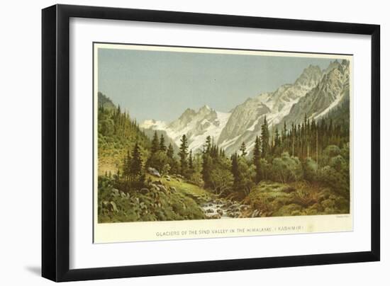 Glaciers of the Sind Valley in the Himalayas, Kashmir-null-Framed Premium Giclee Print