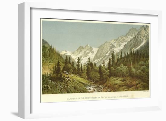 Glaciers of the Sind Valley in the Himalayas, Kashmir-null-Framed Giclee Print