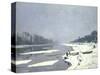 Glacons Sur la Seine a Bougival-Claude Monet-Stretched Canvas