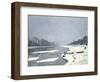 Glacons Sur la Seine a Bougival-Claude Monet-Framed Giclee Print