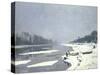 Glacons Sur la Seine a Bougival-Claude Monet-Stretched Canvas