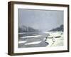 Glacons Sur la Seine a Bougival-Claude Monet-Framed Giclee Print