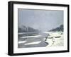 Glacons Sur la Seine a Bougival-Claude Monet-Framed Giclee Print