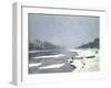 Glacons Sur la Seine a Bougival-Claude Monet-Framed Giclee Print