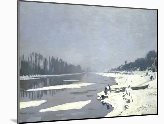 Glacons Sur la Seine a Bougival-Claude Monet-Mounted Giclee Print