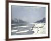 Glacons Sur la Seine a Bougival-Claude Monet-Framed Giclee Print