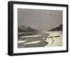 Glaçons sur la Seine à Bougival-Claude Monet-Framed Giclee Print