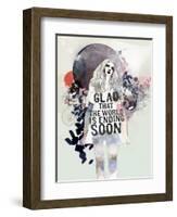 Glad That the World-Mydeadpony-Framed Art Print