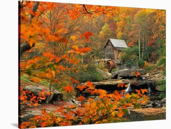 Glade Creek Grist Mill-Ron Watts-Stretched Canvas