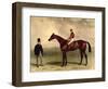 Gladiateur with Harry Grimshaw Up and His Owner, Count Frederic De Lagrange, 1865-Harry Hall-Framed Giclee Print