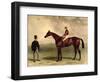 Gladiateur with Harry Grimshaw Up and His Owner, Count Frederic De Lagrange, 1865-Harry Hall-Framed Giclee Print