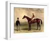 Gladiateur with Harry Grimshaw Up and His Owner, Count Frederic De Lagrange, 1865-Harry Hall-Framed Giclee Print