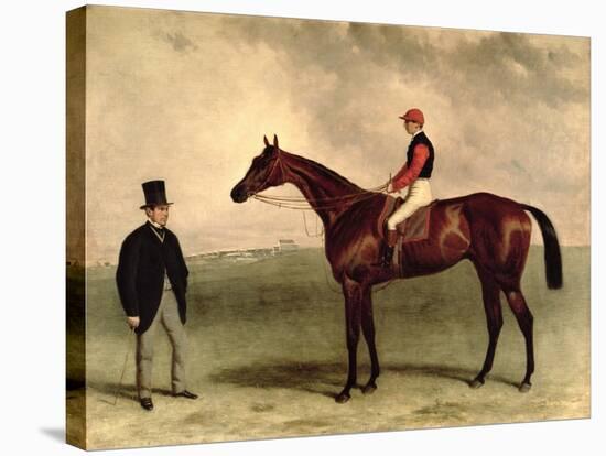 Gladiateur with Harry Grimshaw Up and His Owner, Count Frederic De Lagrange, 1865-Harry Hall-Stretched Canvas