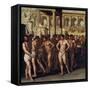 Gladiateurs - Gladiators - Peinture D'aniello Falcone (1600/7-1665) - 1640 - Oil on Canvas - 186X18-Aniello Falcone-Framed Stretched Canvas