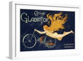 Gladiator Bicycles, Ca 1905, Advertising Poster, Paris. France, 20th Century-null-Framed Giclee Print