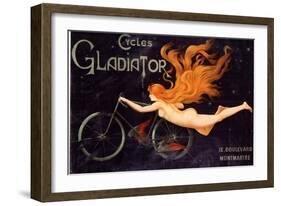 Gladiator Bicycles, France, 1905-null-Framed Giclee Print