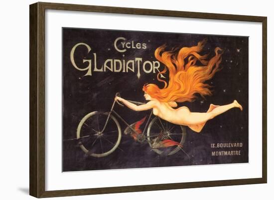 Gladiator Cycles Ad-null-Framed Art Print