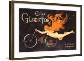 Gladiator Cycles Ad-null-Framed Art Print