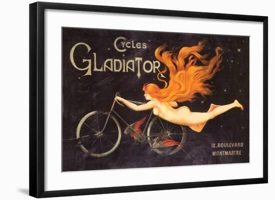 Gladiator Cycles Ad-null-Framed Art Print