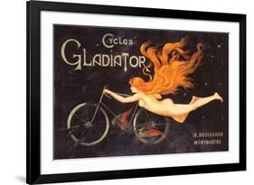 Gladiator Cycles Ad-null-Framed Art Print