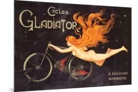 Gladiator Cycles Ad-null-Mounted Art Print