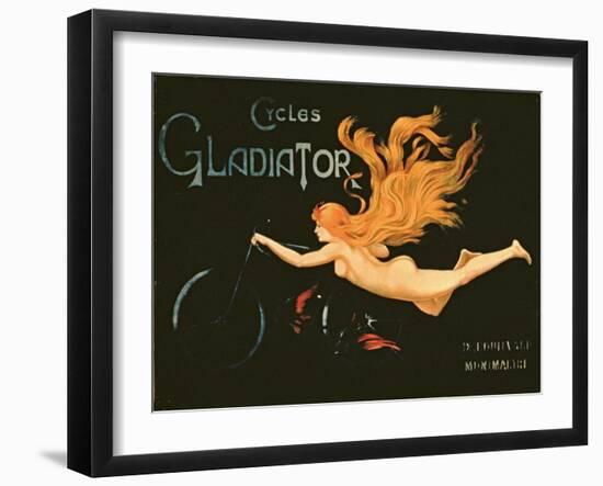 'Gladiator Cycles', Boulevard Montmartre, Paris-null-Framed Giclee Print