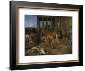 Gladiator Fights-Giovanni Lanfranco-Framed Giclee Print