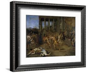 Gladiator Fights-Giovanni Lanfranco-Framed Giclee Print