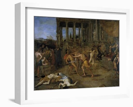 Gladiator Fights-Giovanni Lanfranco-Framed Giclee Print