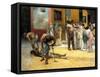 Gladiatorial Combat During Dinner at Pompei-Francesco Netti-Framed Stretched Canvas