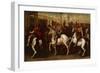 Gladiators and Roman Soldiers Entering Circus-Aniello Falcone-Framed Giclee Print
