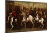 Gladiators and Roman Soldiers Entering Circus-Aniello Falcone-Mounted Giclee Print