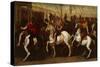 Gladiators and Roman Soldiers Entering Circus-Aniello Falcone-Stretched Canvas