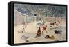 Gladiators Fighting Animals in the Circus at Pompeii-Antonio Niccolini-Framed Stretched Canvas