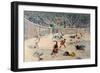 Gladiators Fighting Animals in the Circus at Pompeii-Antonio Niccolini-Framed Giclee Print