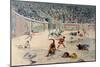 Gladiators Fighting Animals in the Circus at Pompeii-Antonio Niccolini-Mounted Giclee Print