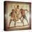 Gladiators in the Arena, Roman Mosaic, Saarbrucken, Germany-null-Stretched Canvas