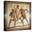 Gladiators in the Arena, Roman Mosaic, Saarbrucken, Germany-null-Stretched Canvas