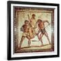 Gladiators in the Arena, Roman Mosaic, Saarbrucken, Germany-null-Framed Giclee Print