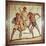 Gladiators in the Arena, Roman Mosaic, Saarbrucken, Germany-null-Mounted Giclee Print