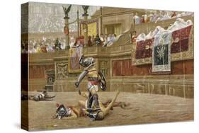 Gladiators in the Roman Arena-Jean-Leon Gerome-Stretched Canvas