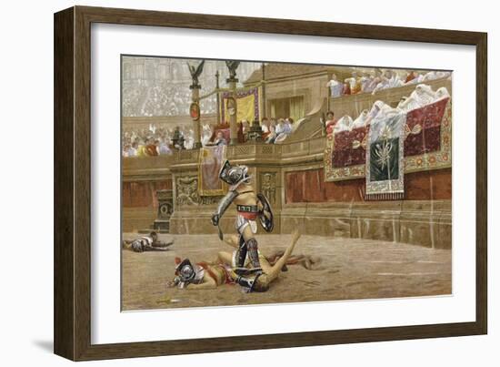 Gladiators in the Roman Arena-Jean-Leon Gerome-Framed Giclee Print